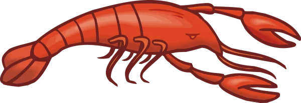 Red Cartoon Lobster PNG Transparent Background