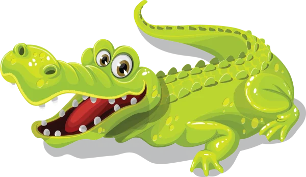 Cartoon Alligator PNG Transparent Background