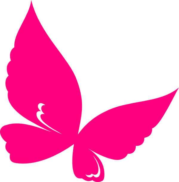 Pink Butterfly Silhouette PNG Transparent