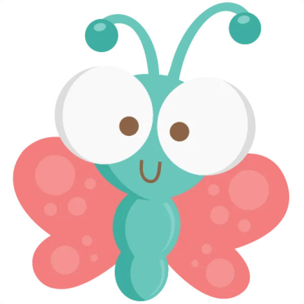 Cute Cartoon Butterfly PNG Transparent