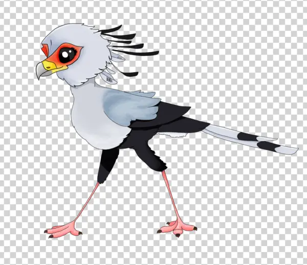 Cartoon Secretary Bird Transparent PNG