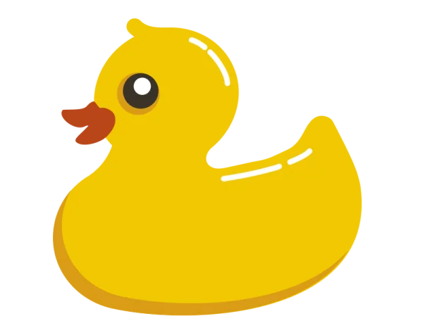 Yellow Rubber Duck PNG Transparent Background