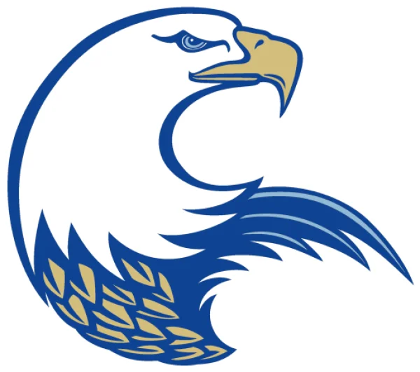 Blue and White Eagle Head Logo PNG Transparent Background