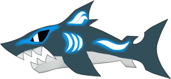 Glowing Blue Shark Transparent PNG