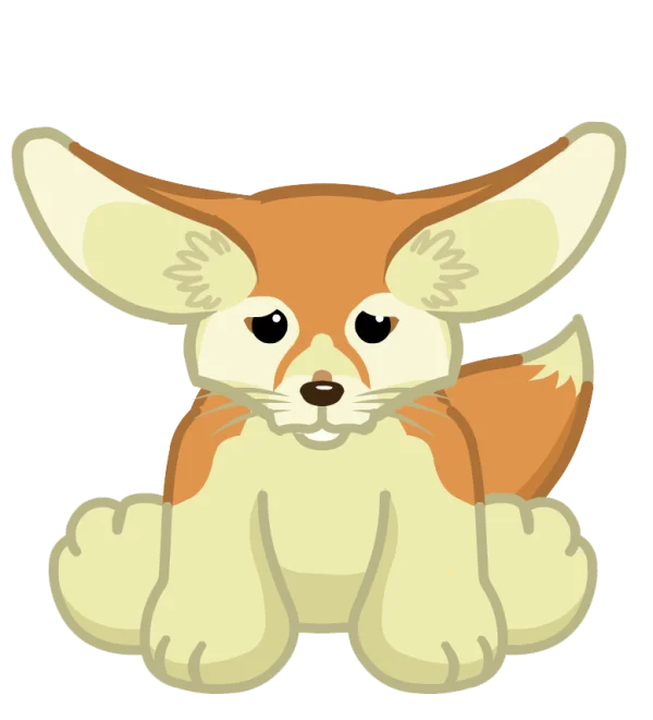 Cute Cartoon Fennec Fox Transparent PNG