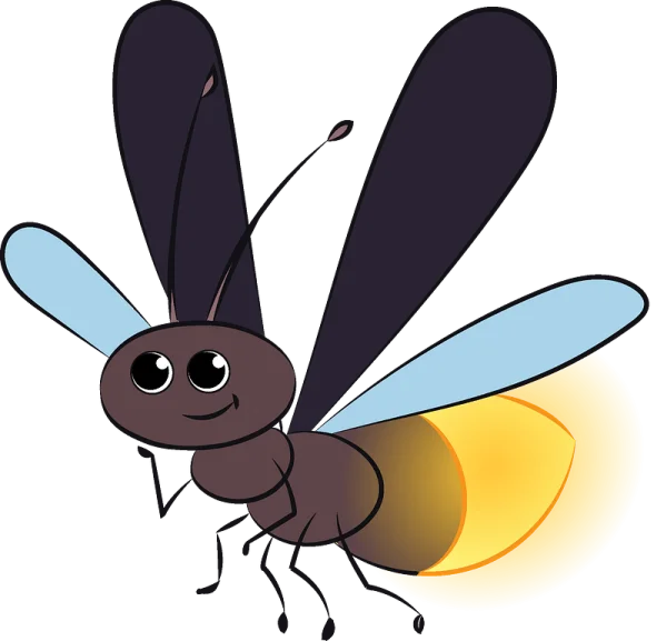 Cute Cartoon Firefly PNG Transparent Background