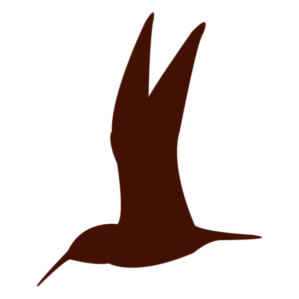 Dark Brown Flying Bird Silhouette PNG Transparent