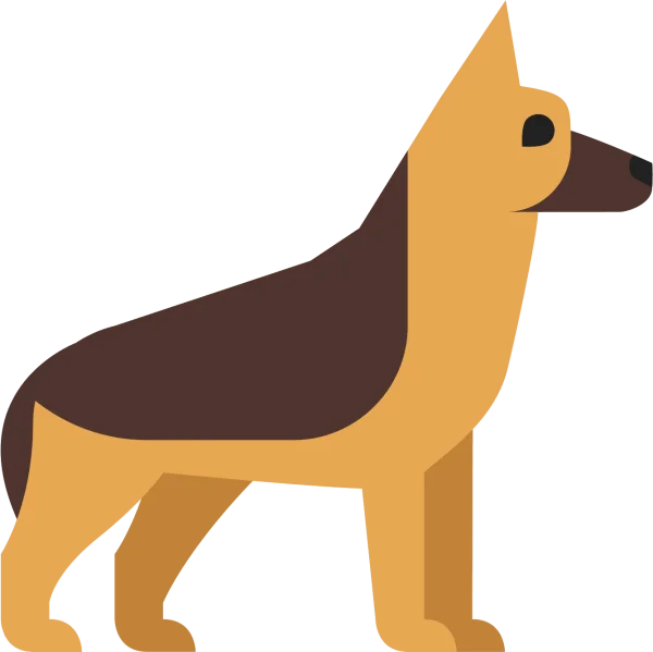 German Shepherd Dog Illustration Transparent Background