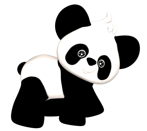 Cute Peeking Cartoon Panda PNG