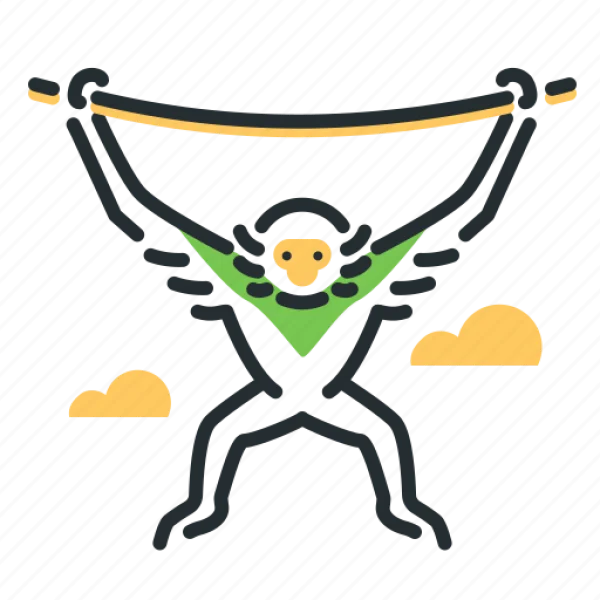 Monkey Hanging Icon PNG Transparent Background