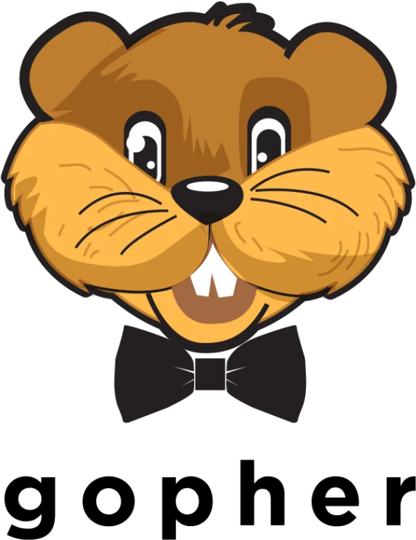Cartoon Beaver Head with Bow Tie PNG Transparent Background