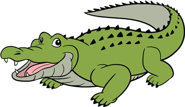 Cartoon Crocodile PNG Transparent Background