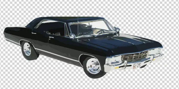 Black Classic Car PNG Transparent Background