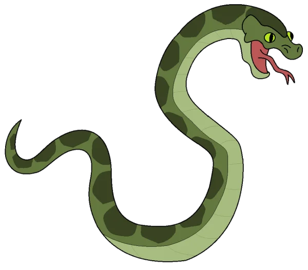 Green Cartoon Snake Transparent PNG