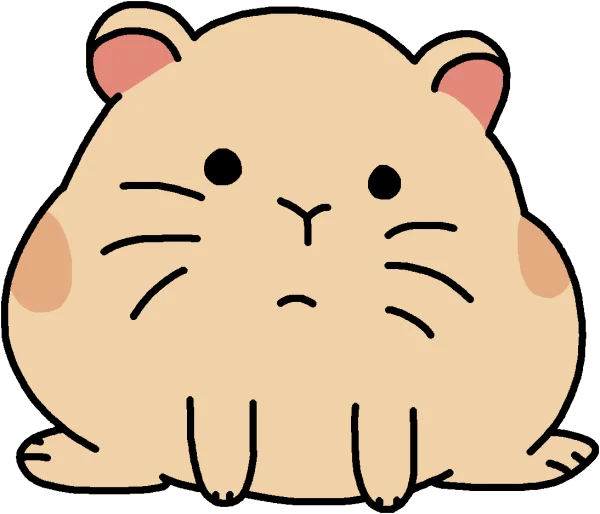 Cute Cartoon Hamster PNG Transparent Background