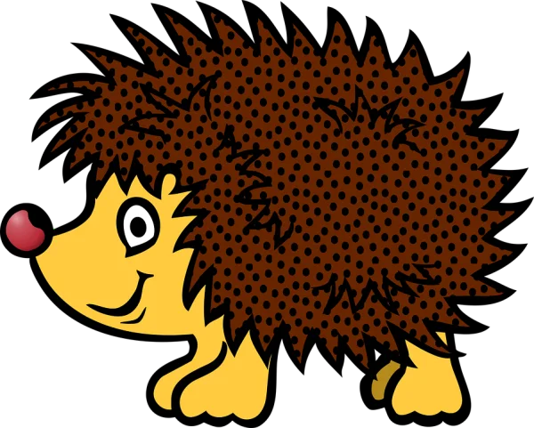 Cute Cartoon Hedgehog PNG Transparent Background