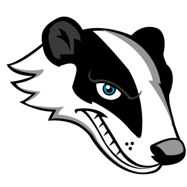 Aggressive Badger Head Logo PNG Transparent Background