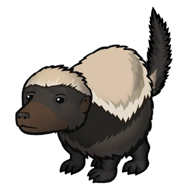 Cartoon Honey Badger PNG Transparent Background