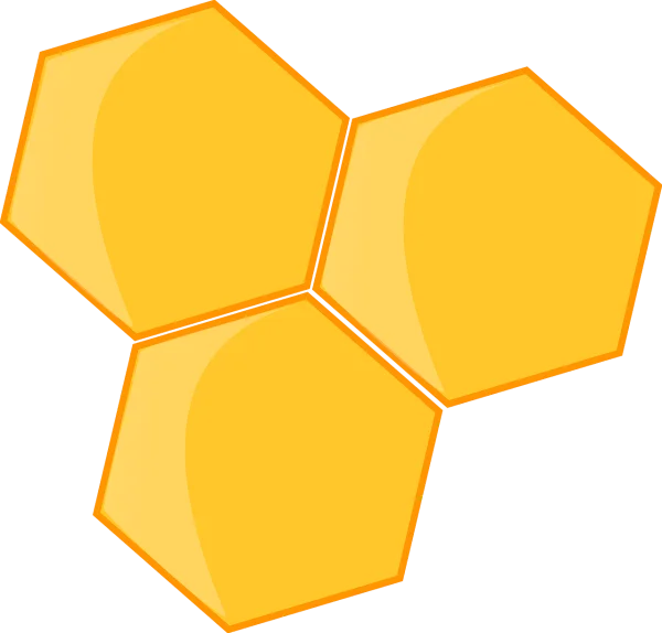 Three Honeycomb Cells Transparent PNG