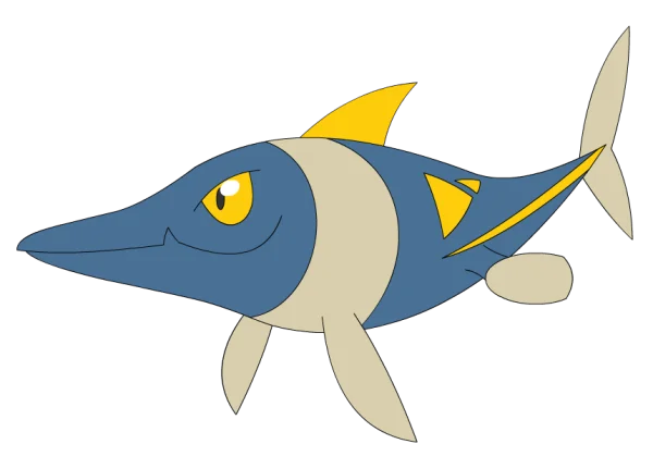 Cartoon Ichthyosaur Fish PNG Transparent