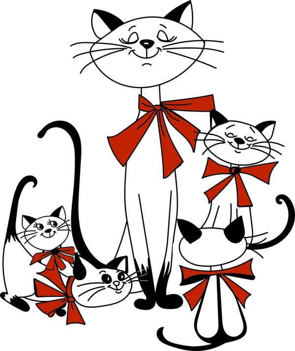 Red Bows Assortment PNG Transparent Background