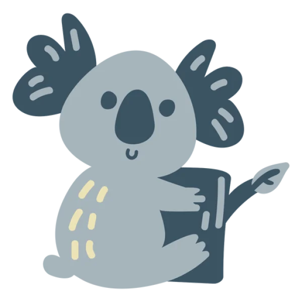Cute Cartoon Koala Bear Transparent PNG