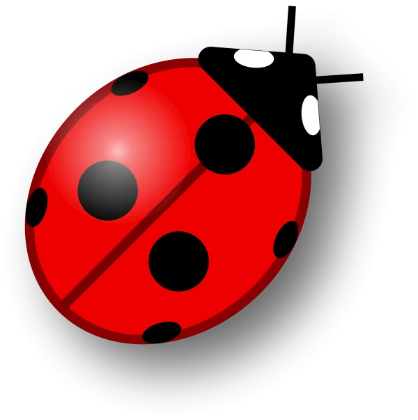 Cute Red Ladybug PNG Transparent Background