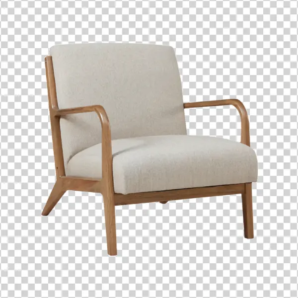 Modern Beige Armchair PNG
