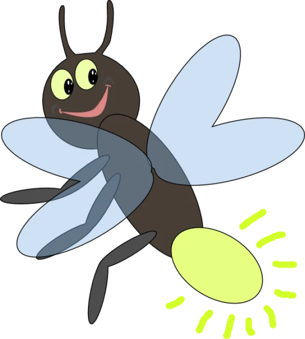 Cute Cartoon Firefly Glowing Transparent PNG