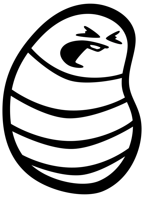Angry Cartoon Worm PNG Transparent