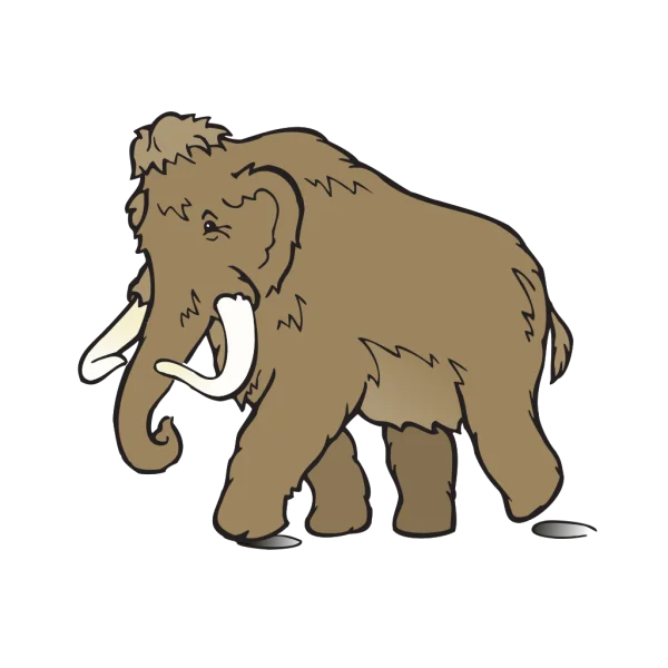 Cartoon Woolly Mammoth PNG Transparent Background