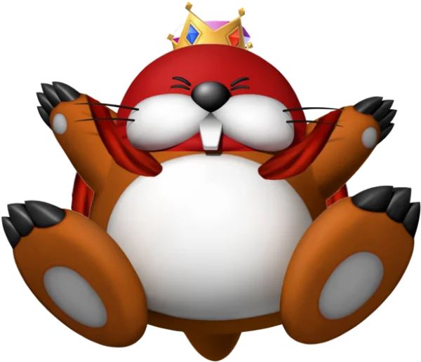 King Monty Mole Crowned PNG Transparent Background