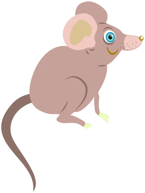 Cute Cartoon Mouse PNG Sticker