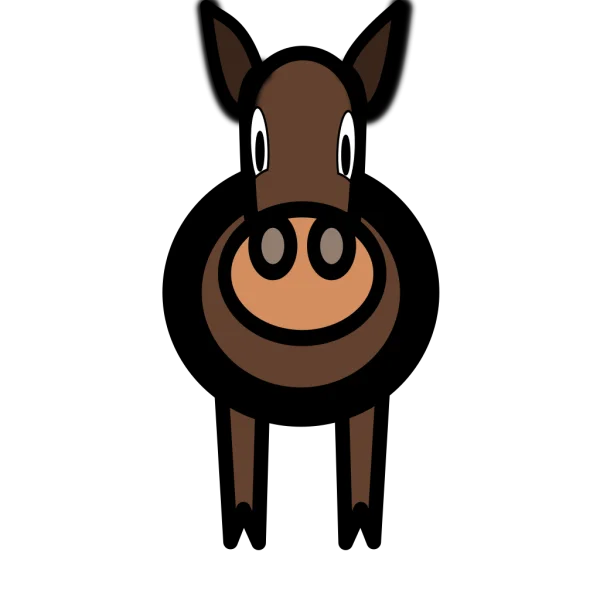 Cute Cartoon Horse PNG Transparent Background