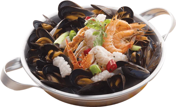 Mixed Seafood Pot PNG Transparent Background