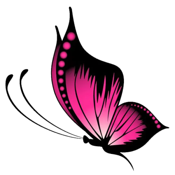 Pink Butterfly PNG Transparent Background