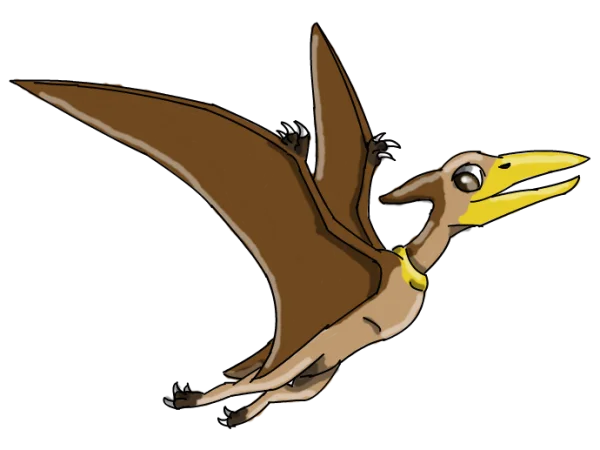 Cartoon Pterodactyl Flying PNG Transparent Background