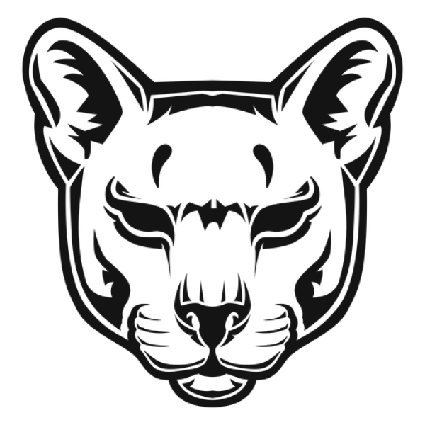 Black Panther Head Tribal Design PNG
