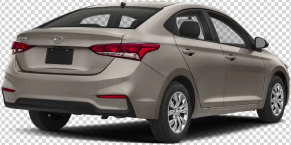 Hyundai Accent Sedan Rear View PNG Transparent Background