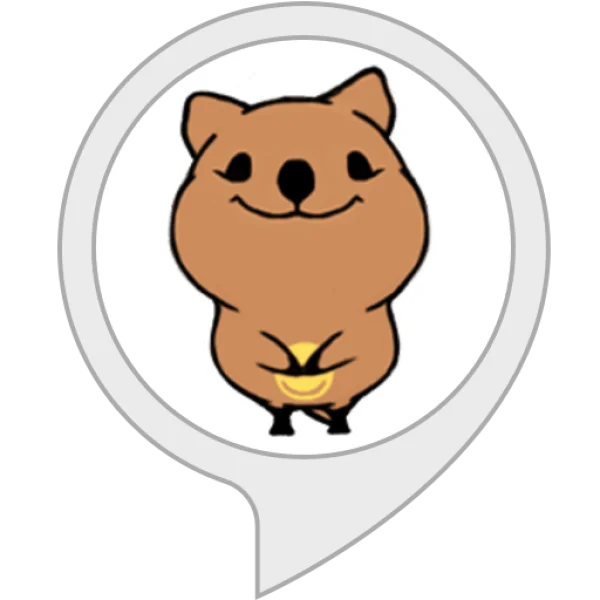 Happy Cartoon Quokka in Speech Bubble Icon PNG