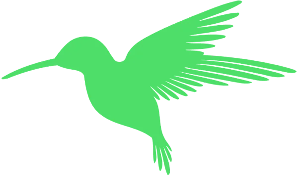 Green Hummingbird Silhouette Transparent PNG