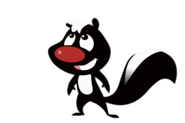 Happy Cartoon Skunk PNG Transparent Background