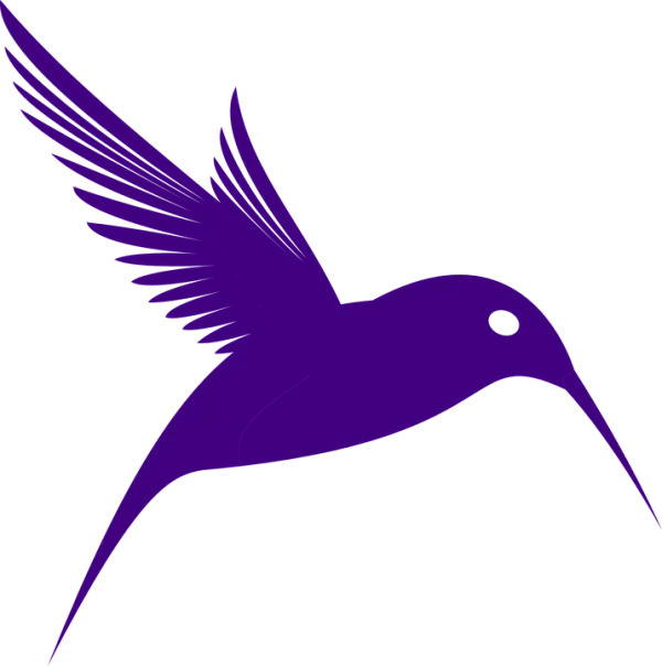 Purple Hummingbird Silhouette PNG