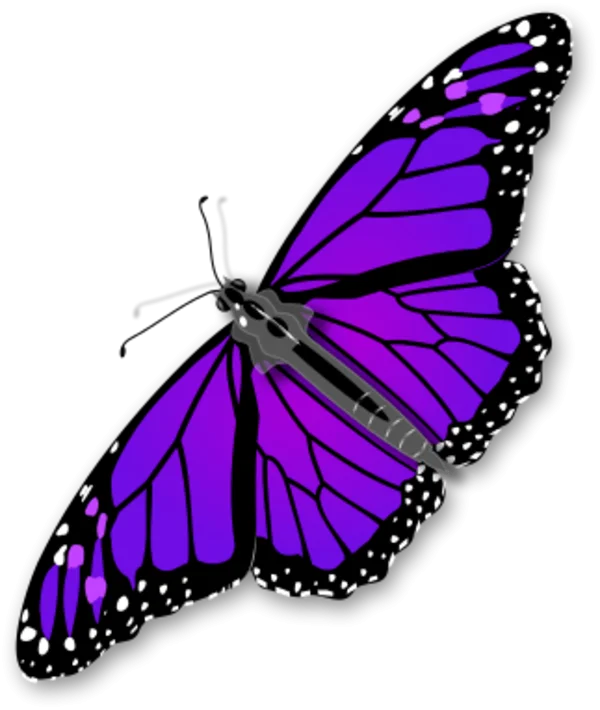 Vibrant Purple Butterfly Transparent PNG