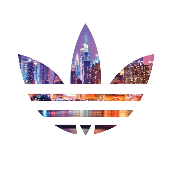 Adidas Trefoil Logo Night Cityscape PNG