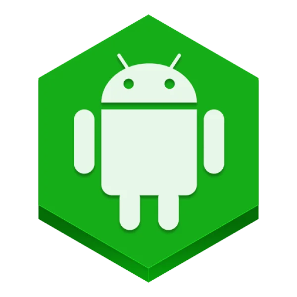 Android Logo Green Hexagon Icon PNG