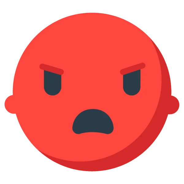 Angry Face Emoji PNG Transparent