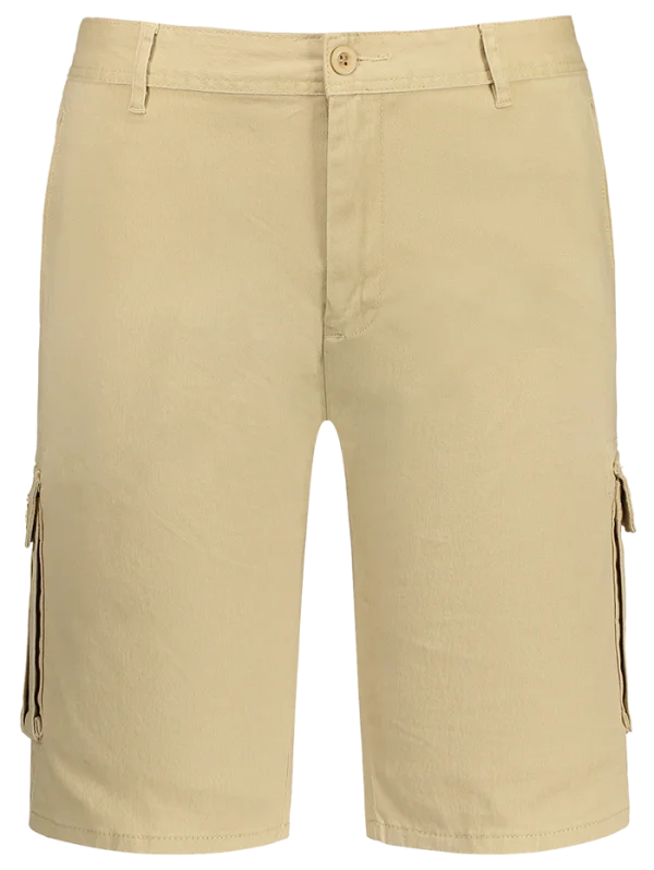 Men's Beige Cargo Shorts PNG Transparent Background