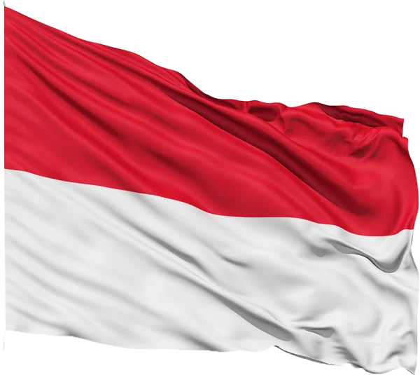 Indonesia Flag Waving Transparent Background PNG