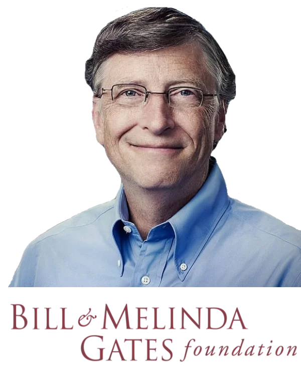 Bill Gates with Bill & Melinda Gates Foundation Logo PNG